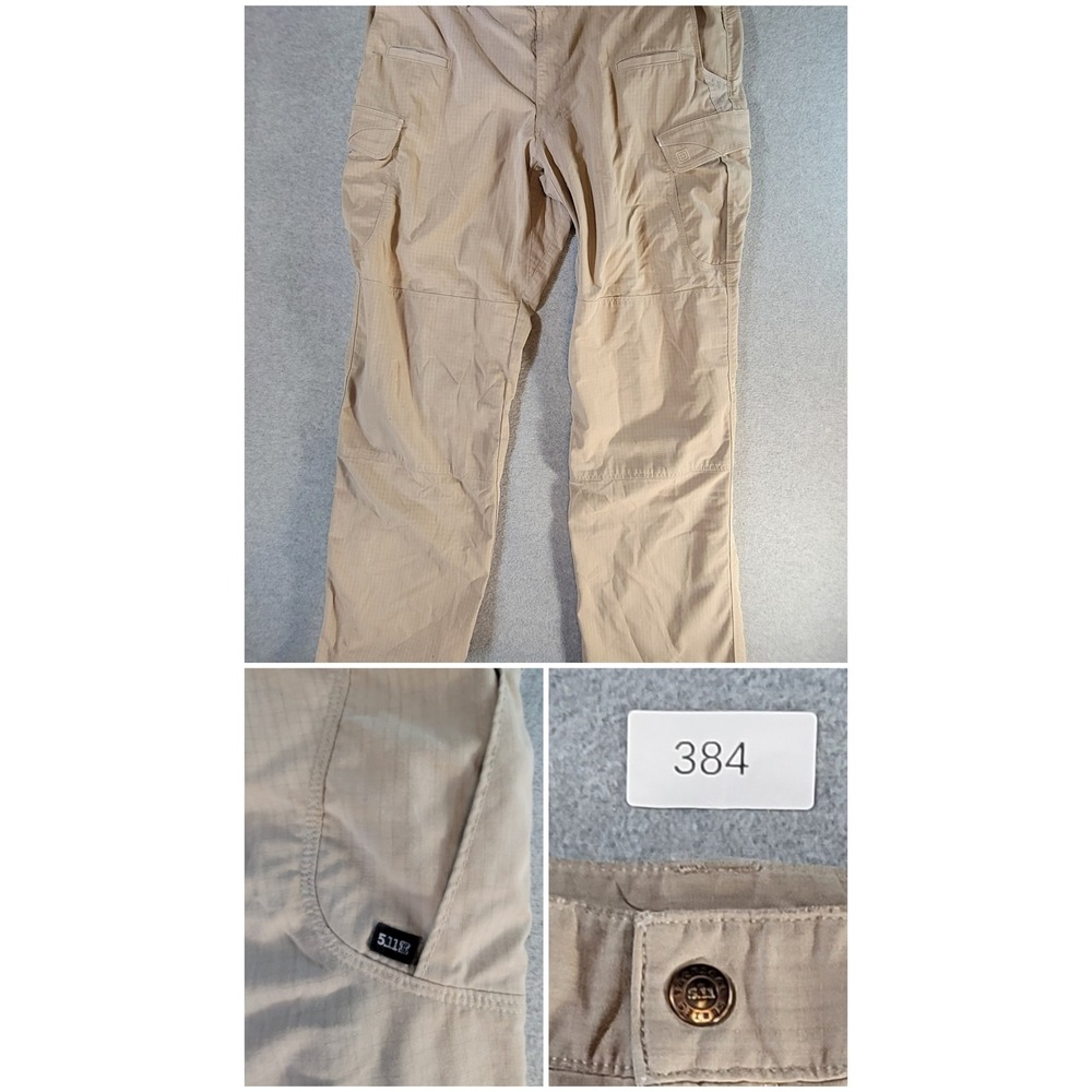 5.11 Tactical Mens Khaki Tan Ripstop Cargo Pants 40x32 Work Outdoor Hiking